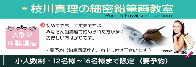 枝川真理の鉛筆画教室受講予約のフォームのページ