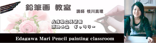 枝川真理の鉛筆画教室専門サイトです。