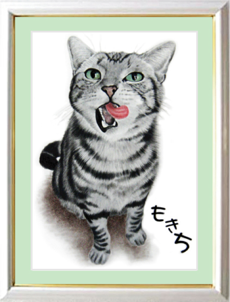 猫の肖像画注文