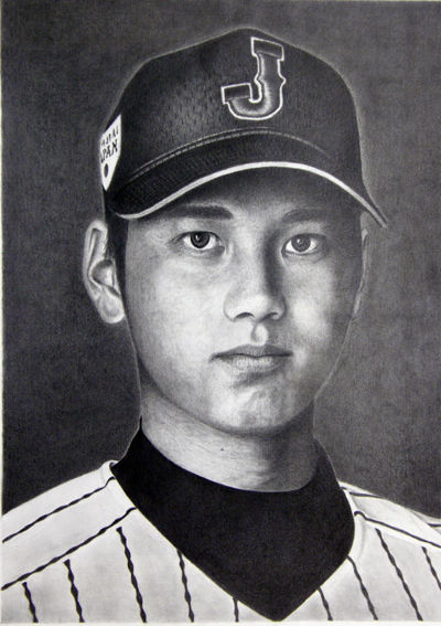 枝川真理の鉛筆画教室生徒作品,野球選手