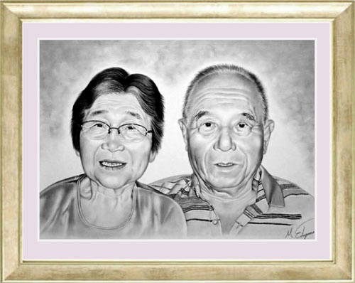 両親の米寿祝い記念の肖像画オーダーメイド