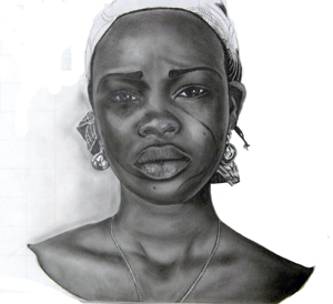枝川真理の鉛筆画教室生徒作品,黒人女性
