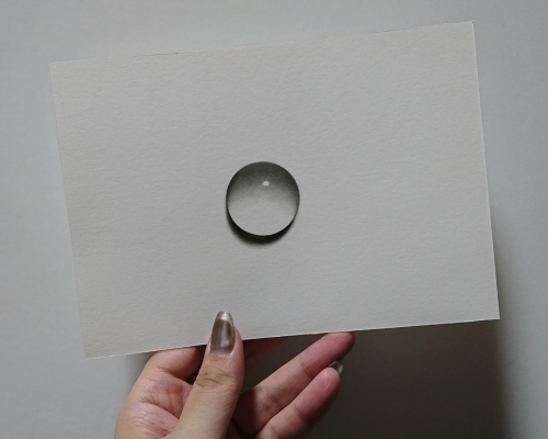 オンライン鉛筆画教室の課題モチーフ、水滴