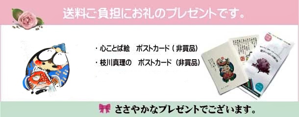 送料のご負担に
感謝してのプレゼントです。