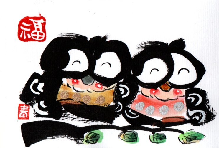 はがきサイズ
フクロウの絵
ワンコイン500円で送料無料
白紙から描いてお届けします